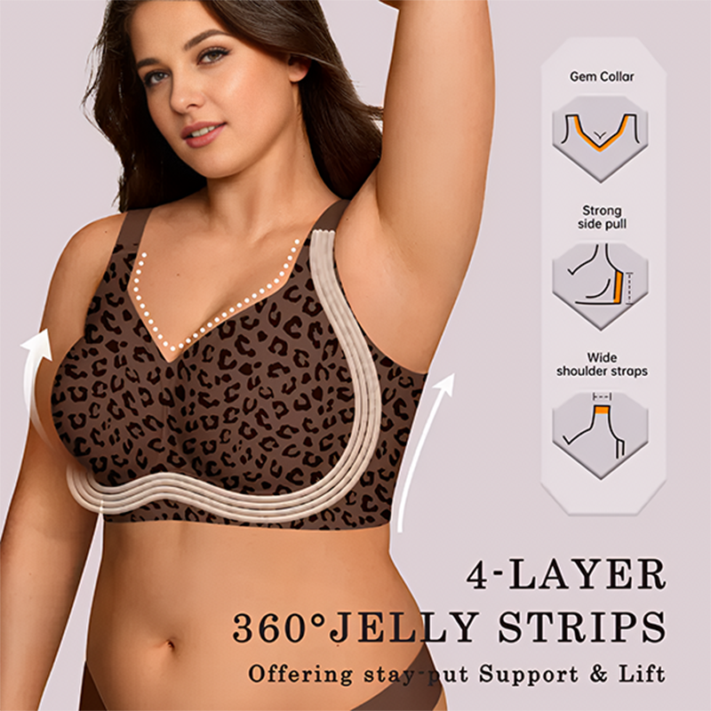 📦📦LAST DAY SAVE 49% ⏰Comfortable Wireless Full Coverage Jelly Smoothing Bra