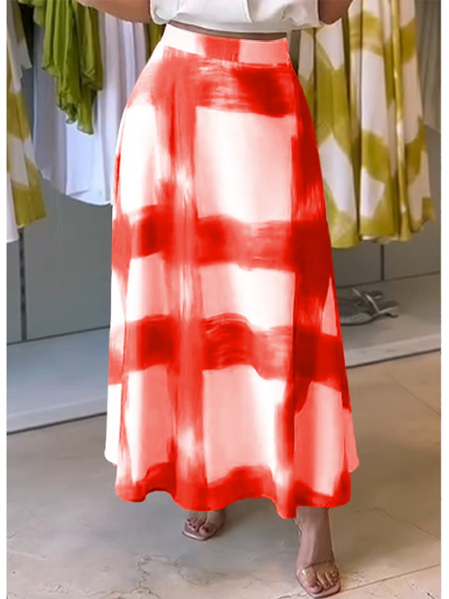 📦📦LAST DAY SAVE 49% ⏰Women's Brushstroke Print Cotton and Linen Skirt