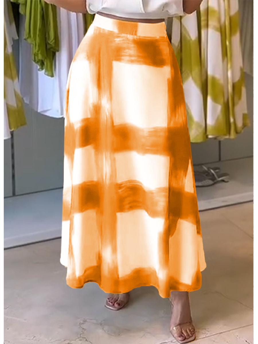 📦📦LAST DAY SAVE 49% ⏰Women's Brushstroke Print Cotton and Linen Skirt