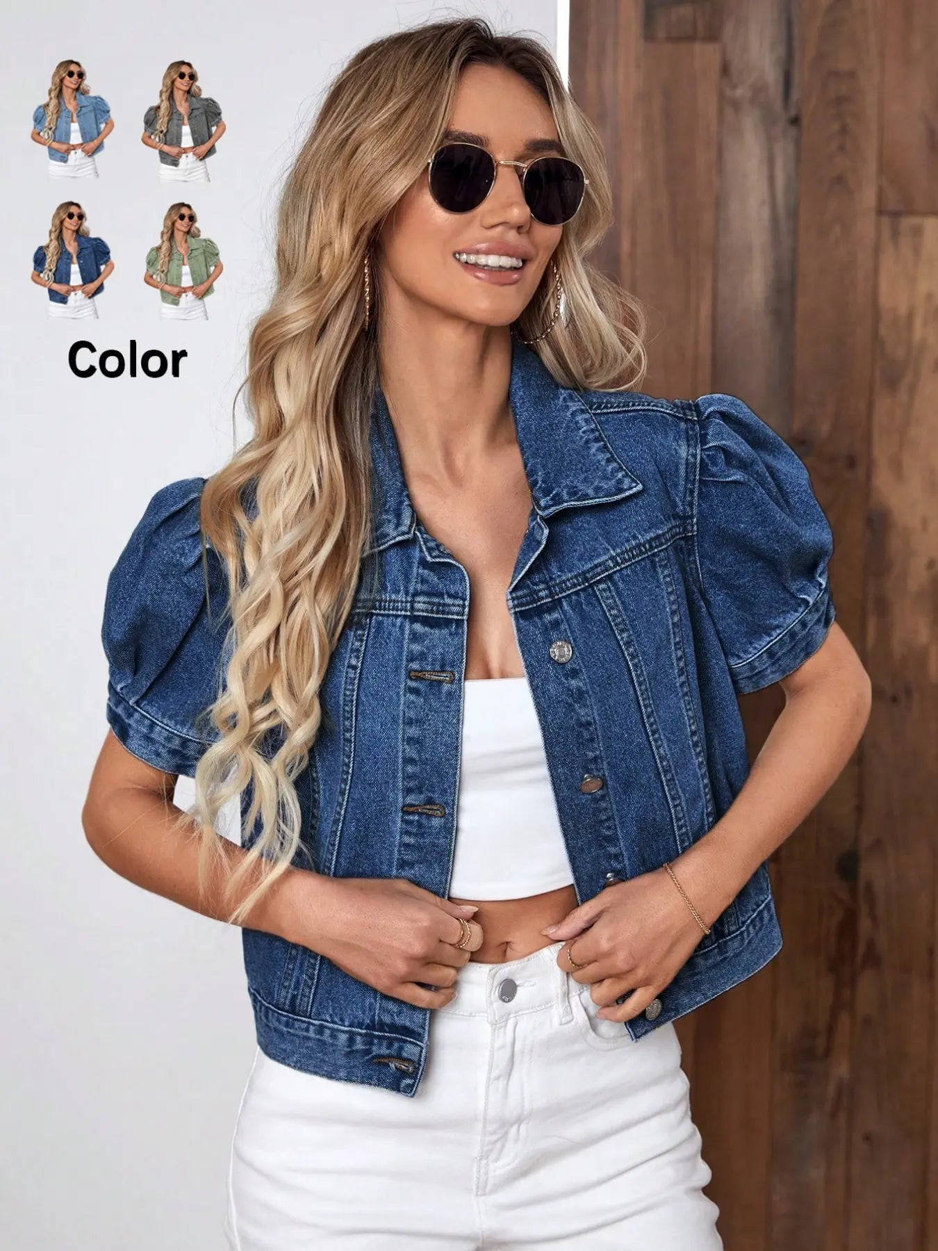 👕 Retro Cropped Denim Coat Women 🌟 HOT DEAL