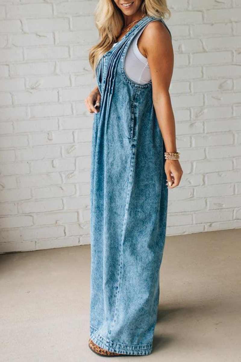 📦📦LAST DAY SAVE 49% ⏰Ladies' Shoulder Strap Hollow Splicing Pleated Casual Jumpsuit