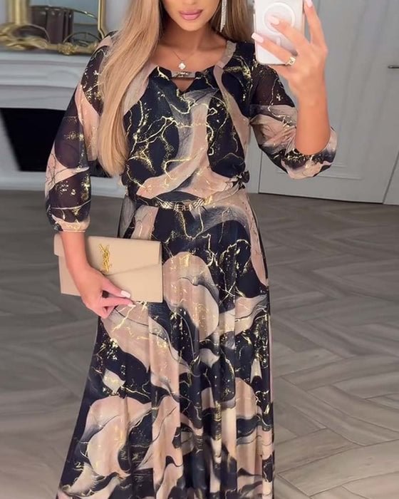 Chaelle  Printed Chiffon Dress