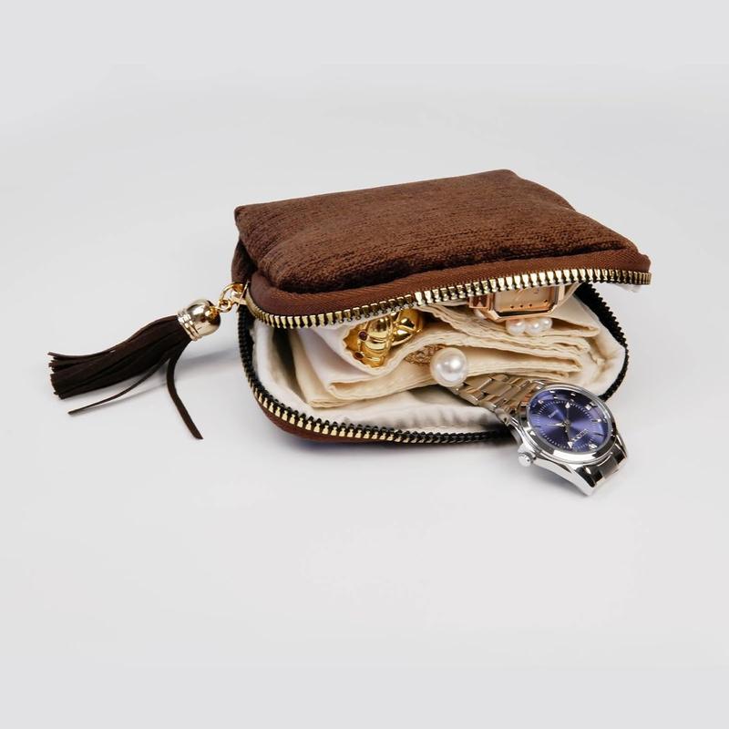🔥🔥No More Tangled Jewelry! BOOVO Portable Storage Bag with 5 Layers & Soft Lining