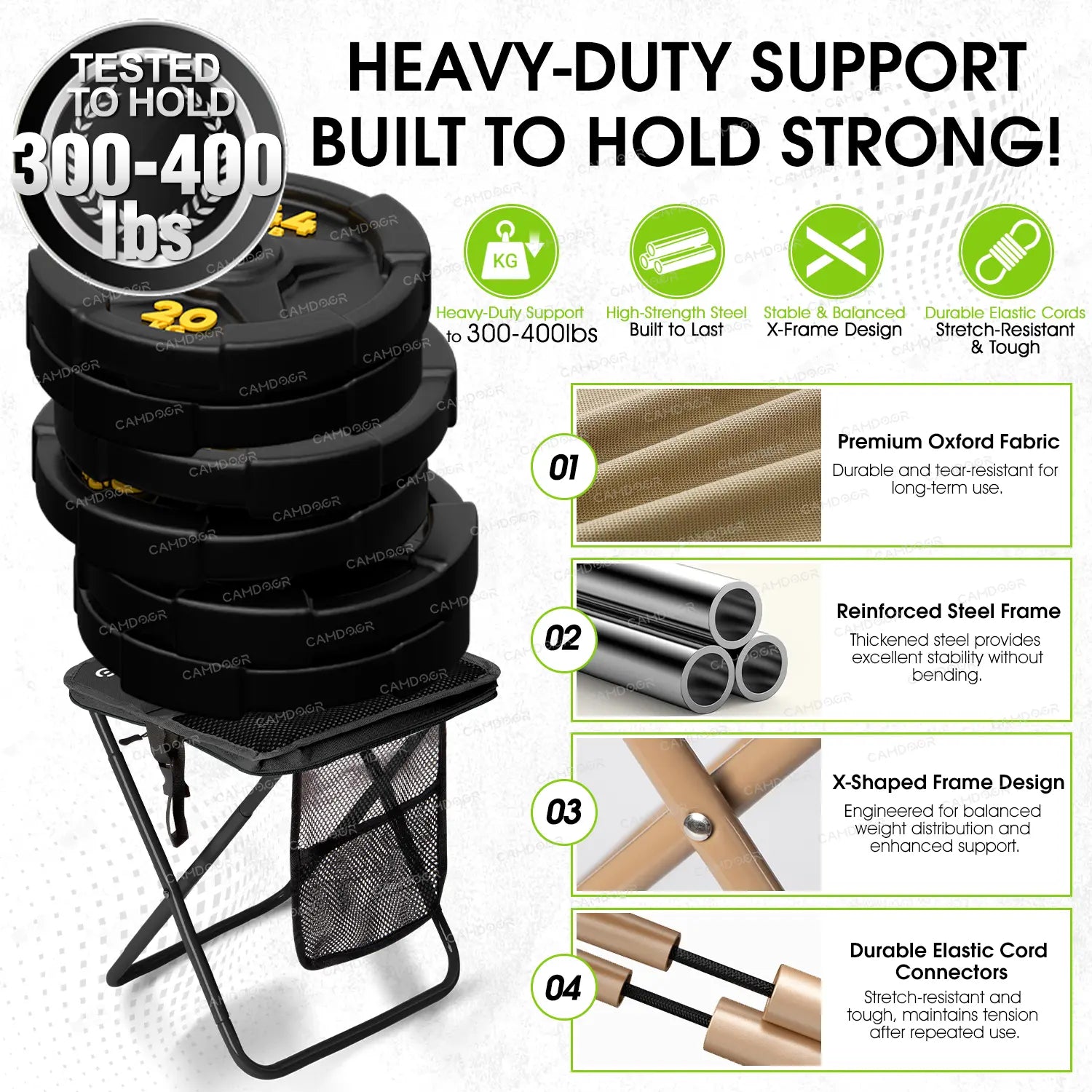 ⛺ 400lb Load Outdoor Folding Chair  🛍️