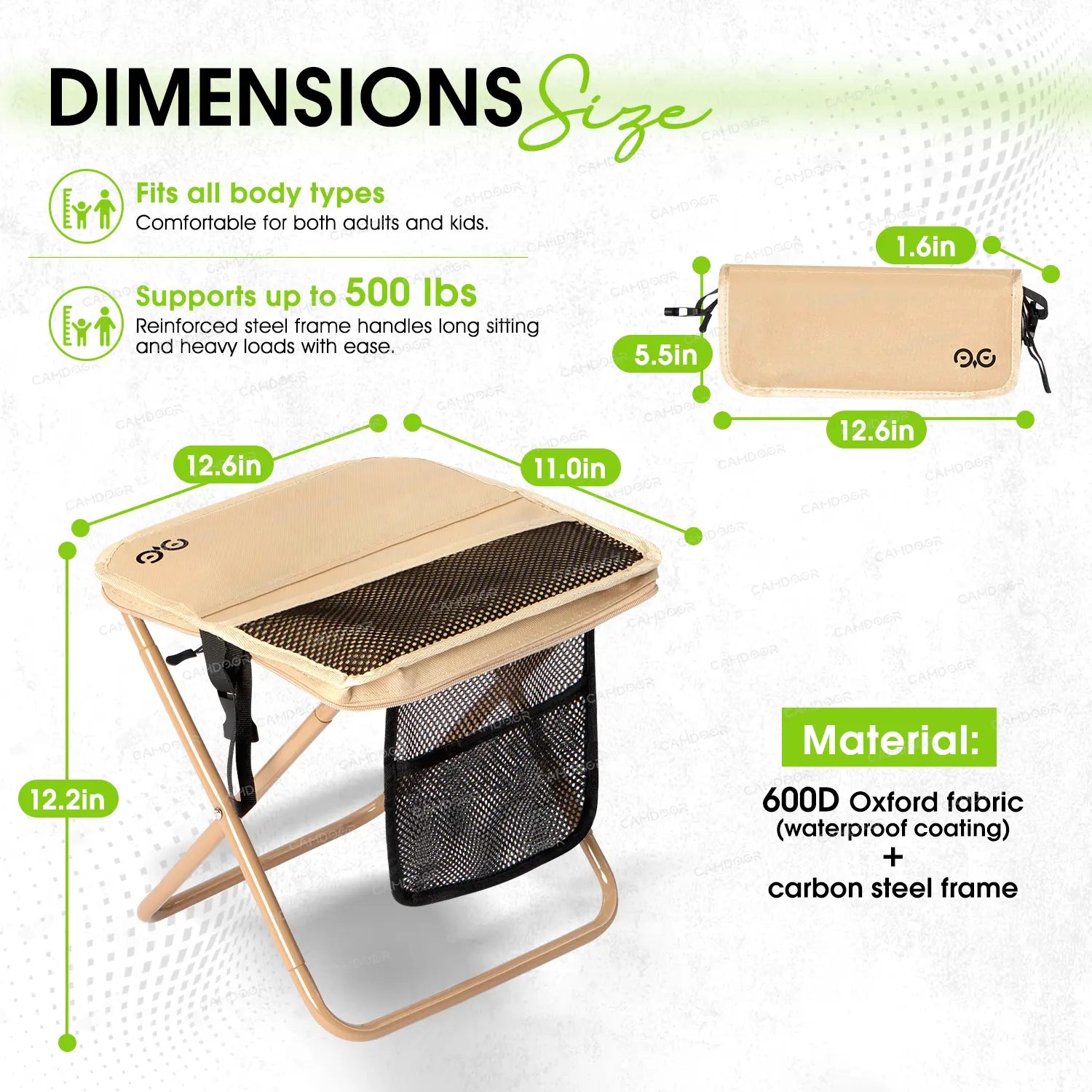⛺ 400lb Load Outdoor Folding Chair  🛍️