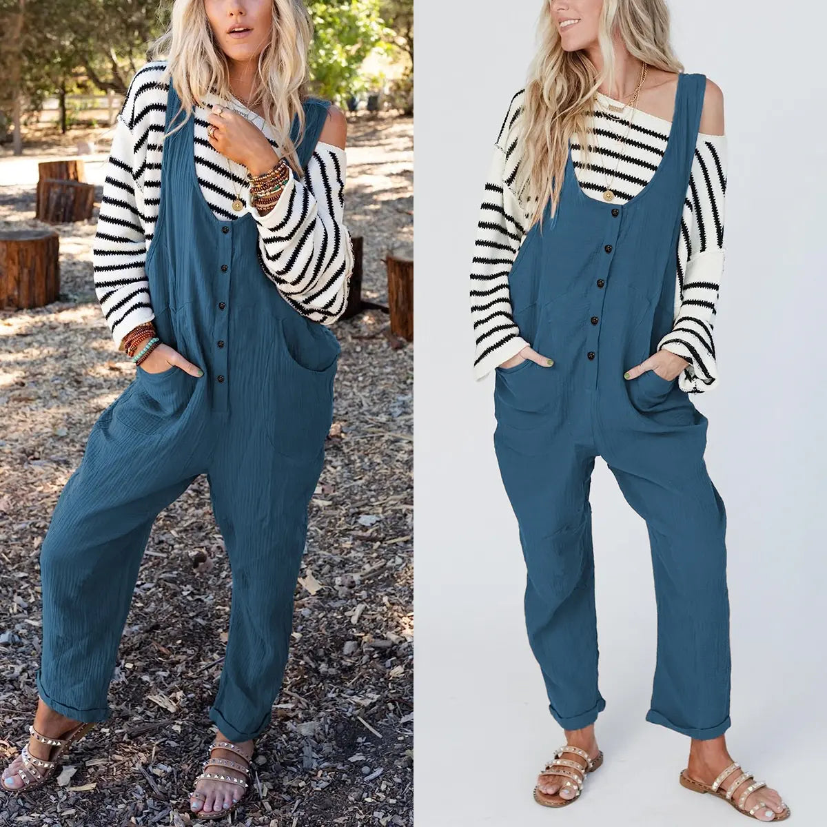 Tanming Summer Jumpsuit! ✨ Linen Cotton + Adjustable Straps! 🌿