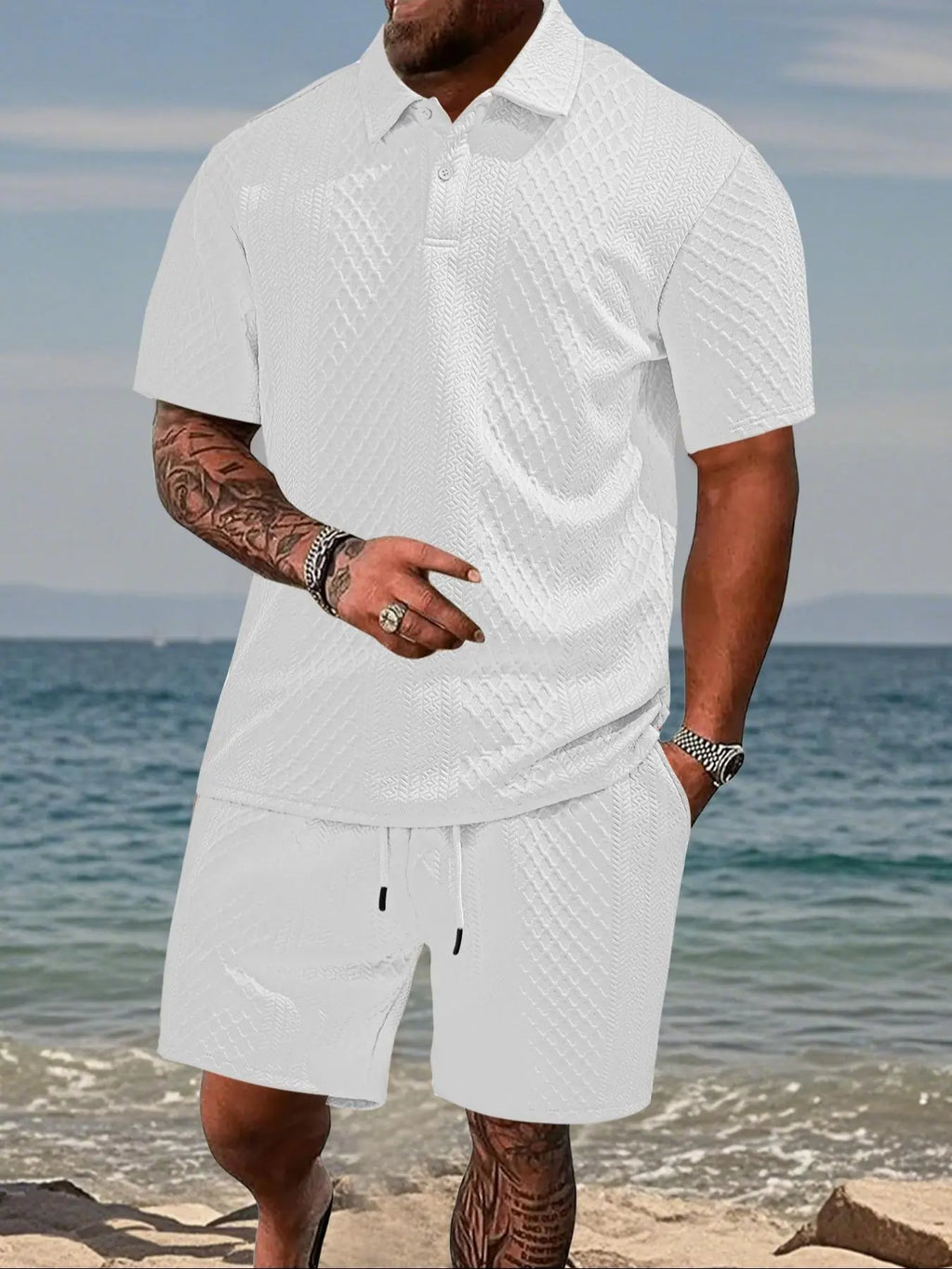 🎉🎉Buy 2 Pcs Free Shipping-Men's Polo & Shorts Set 👕 Summer Two-piece Outfit
