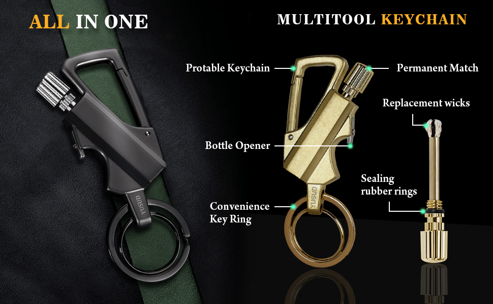 📦📦Hot Sale 49% OFF💥💥2026 New 3-in-1 Lighter keychain with Multitool Keychain Bottle Opener