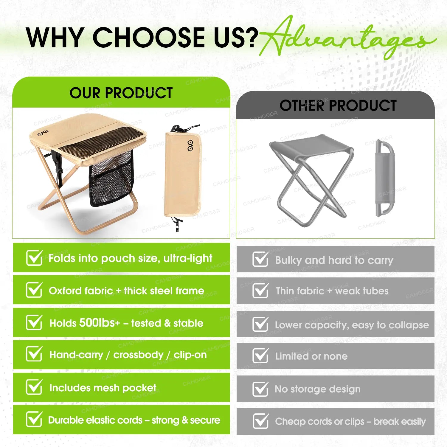 ⛺ 400lb Load Outdoor Folding Chair  🛍️