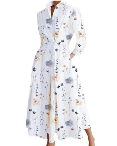 💕What should I wear tomorrow?💕Women's Plain Lapel Shirt Wrap Dress