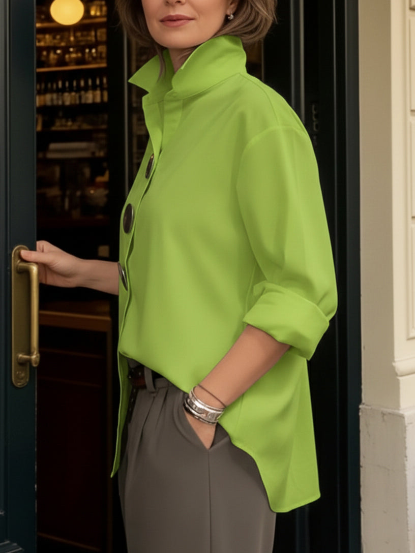 📦📦LAST DAY SAVE 49% ⏰Elegant Stand-collar Metal Buttons Cotton Linen Blouse