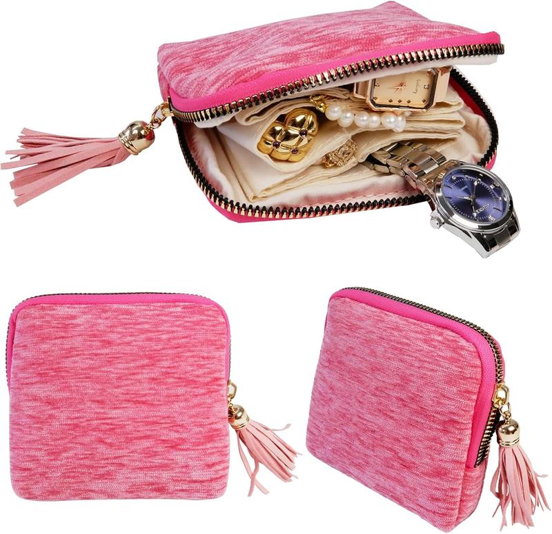 🔥🔥No More Tangled Jewelry! BOOVO Portable Storage Bag with 5 Layers & Soft Lining