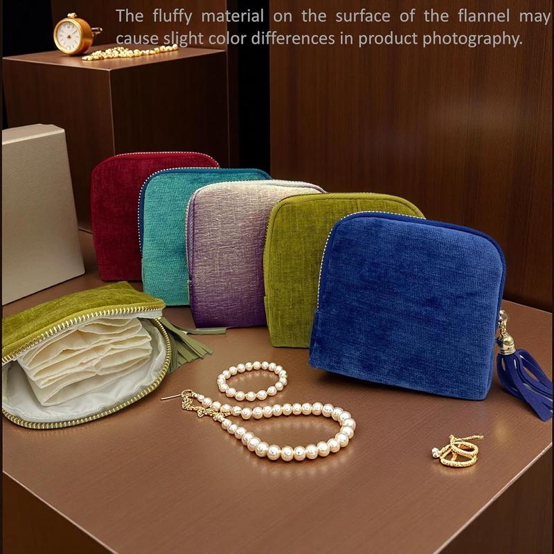 🔥🔥No More Tangled Jewelry! BOOVO Portable Storage Bag with 5 Layers & Soft Lining