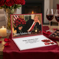 ✨✨Funny Trump Valentine’s Day Card – "Making Love Great Again" Republican Gag Gift for Him – High-Quality Roses & Wine Print with Envelope – Perfect Conservative Valentine Gift