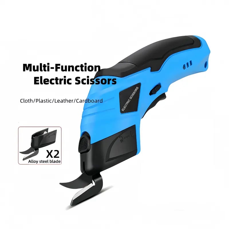 Cordless Electric Scissors ✂️ Dual Alloy Blades 💪 All-Round Cutter for Boxes/Fabrics/Carpets 📦