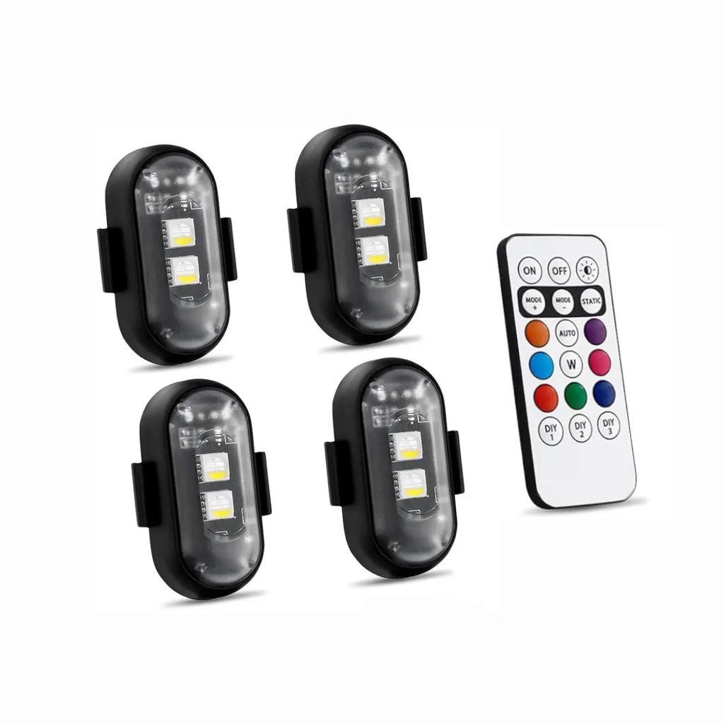 🚦 Wireless Remote RGB Strobe Light  Multifunctional Warning for Motorcycle, Car, Bicycle