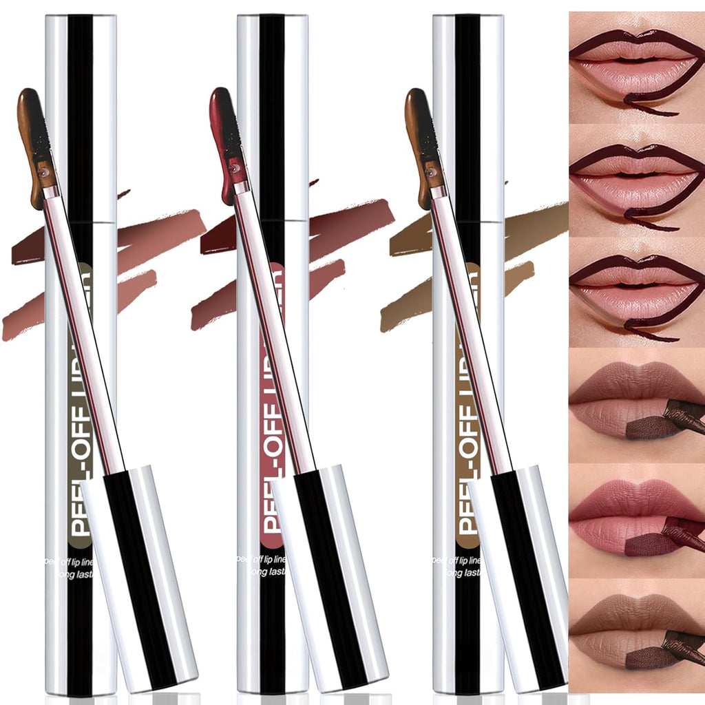 4-Color Peel-Off Lip Liner Set💄Long-Lasting & Transfer-Proof