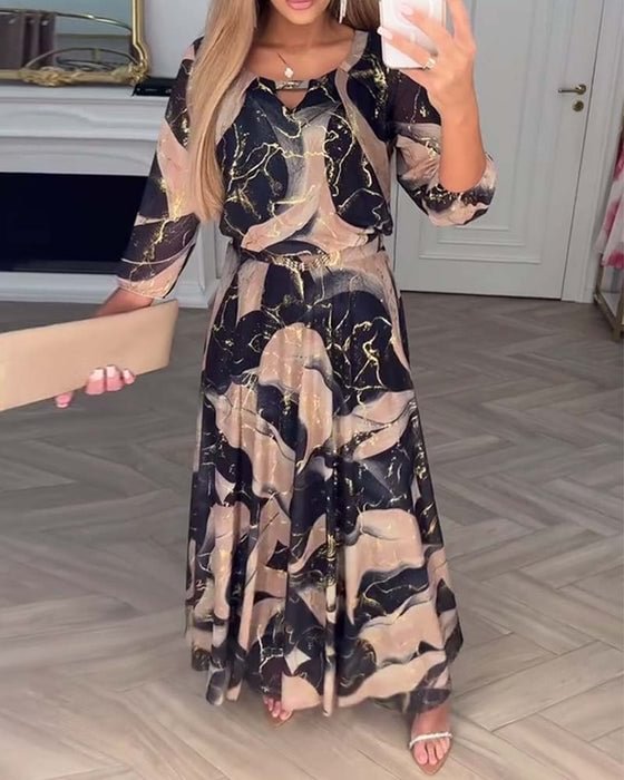 Chaelle  Printed Chiffon Dress