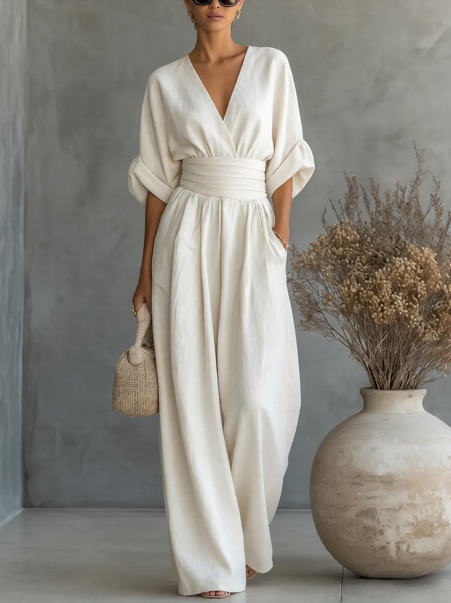 📦📦LAST DAY SAVE 49% ⏰Fashion V-neck Waist Jumpsuit