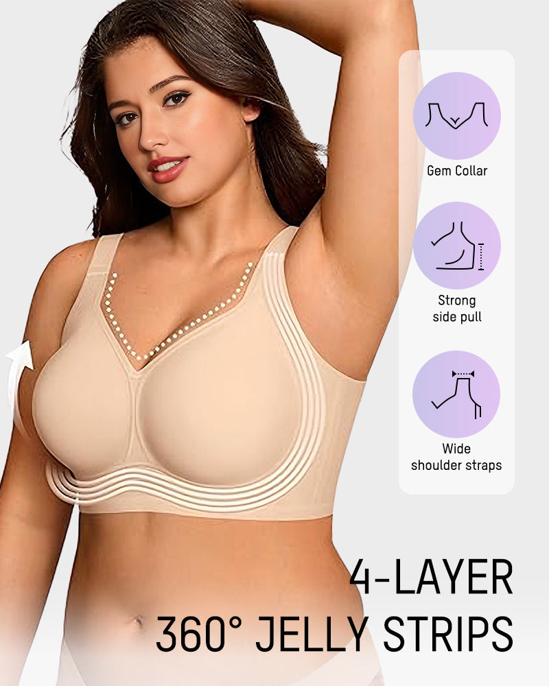 📦📦LAST DAY SAVE 49% ⏰Comfortable Wireless Full Coverage Jelly Smoothing Bra