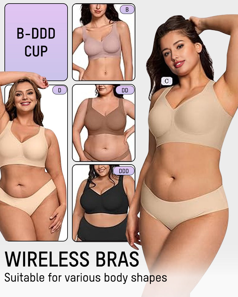 📦📦LAST DAY SAVE 49% ⏰Comfortable Wireless Full Coverage Jelly Smoothing Bra