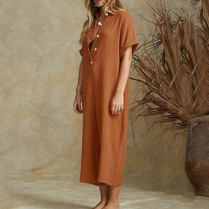 📦📦LAST DAY SAVE 49% ⏰Casual jumpsuit with short sleeves and wide legs for women