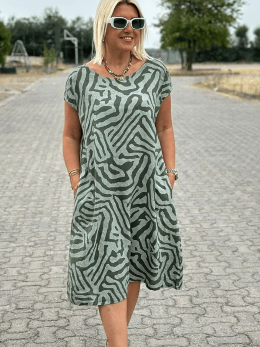 🤩Avanile round neck summer dress