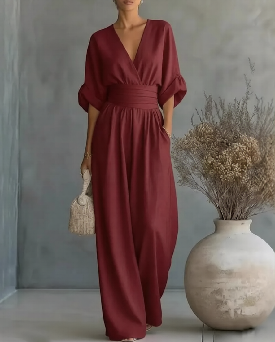 📦📦LAST DAY SAVE 49% ⏰Fashion V-neck Waist Jumpsuit