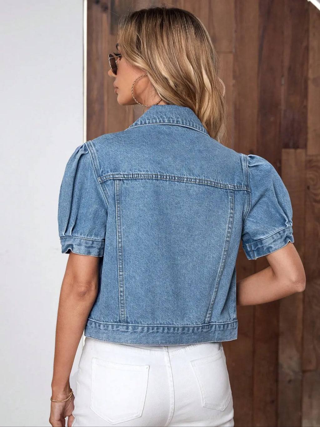 👕 Retro Cropped Denim Coat Women 🌟 HOT DEAL