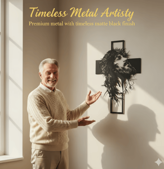 🔥Jesus Cross Iron Sign Christ Wall Art Decor✝️🖼️ Elevate Your Space with Spiritual Elegance 🙌✨