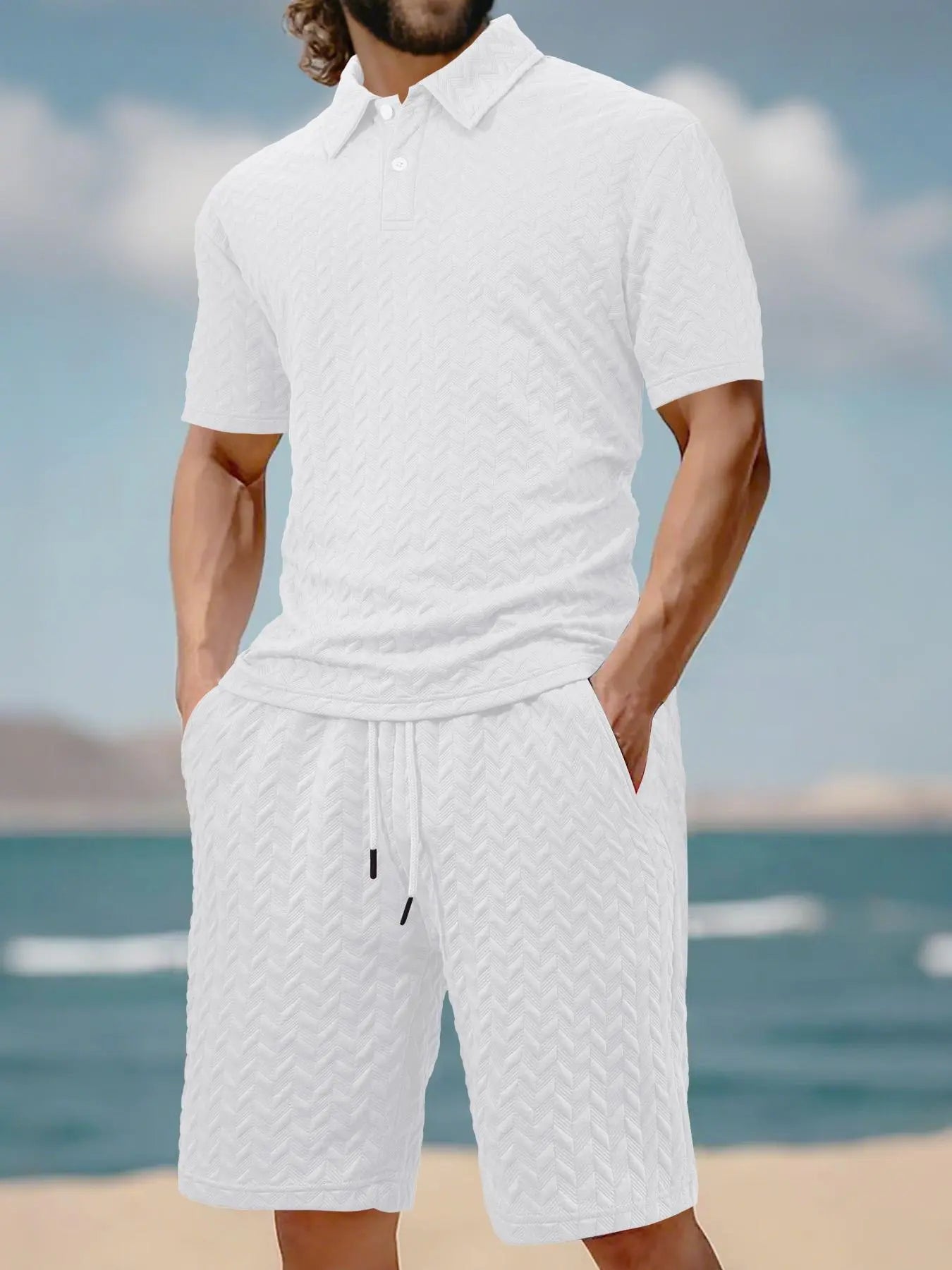 🎉🎉Buy 2 Pcs Free Shipping-Men's Polo & Shorts Set 👕 Summer Two-piece Outfit