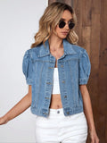 👕 Retro Cropped Denim Coat Women 🌟 HOT DEAL
