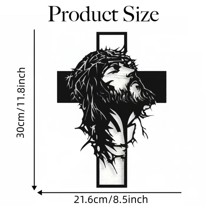 🔥Jesus Cross Iron Sign Christ Wall Art Decor✝️🖼️ Elevate Your Space with Spiritual Elegance 🙌✨