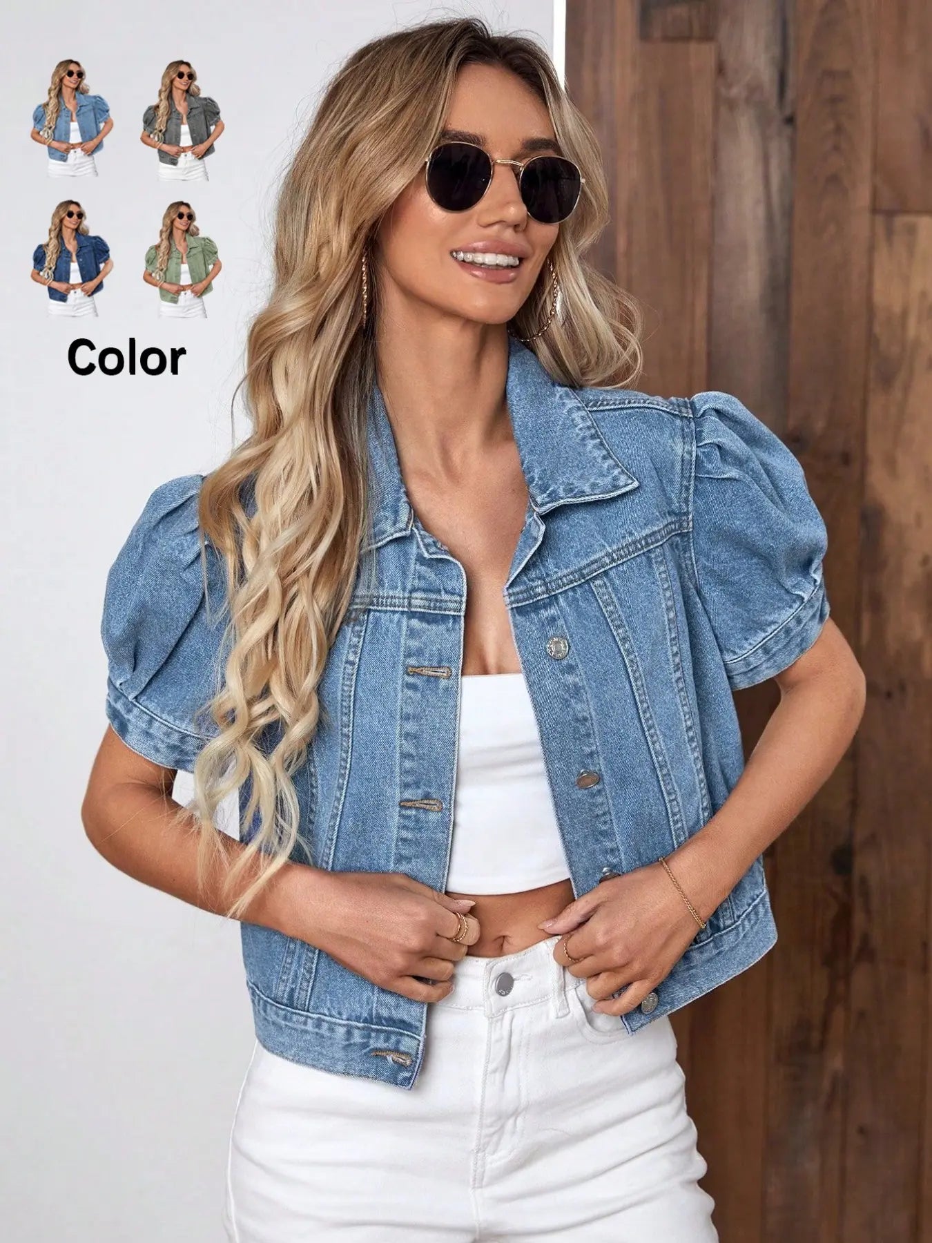 👕 Retro Cropped Denim Coat Women 🌟 HOT DEAL