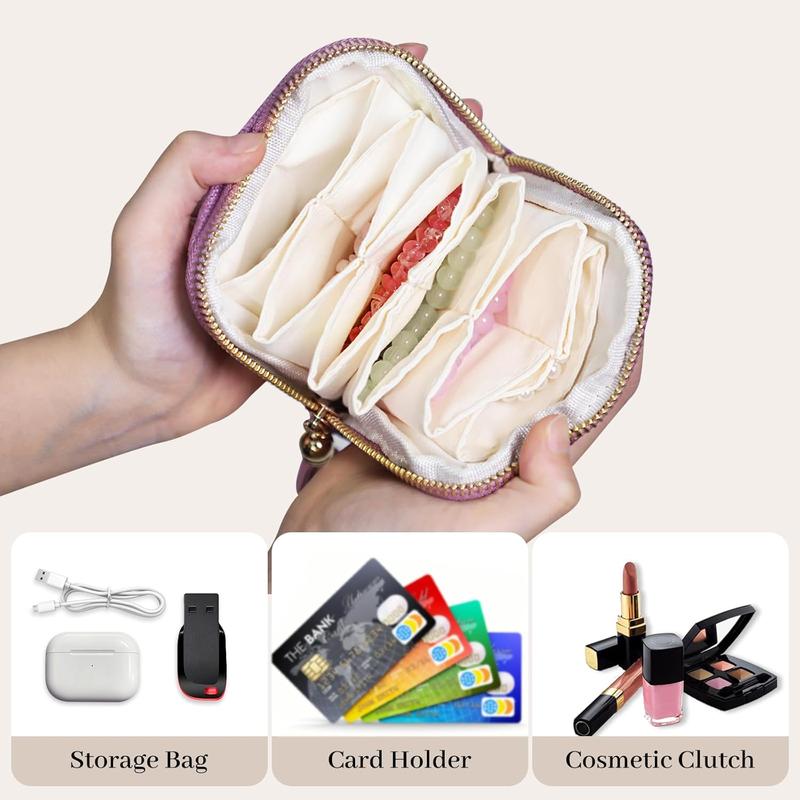 🔥🔥No More Tangled Jewelry! BOOVO Portable Storage Bag with 5 Layers & Soft Lining