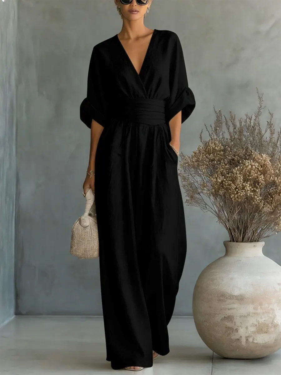 📦📦LAST DAY SAVE 49% ⏰Fashion V-neck Waist Jumpsuit