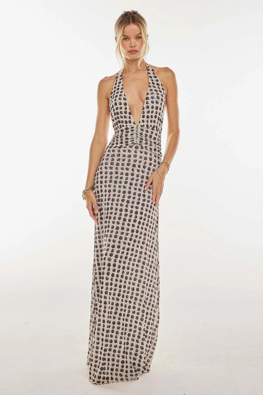 📦📦LAST DAY SAVE 49% ⏰Camoni Polka Dot Diary Maxi Dress