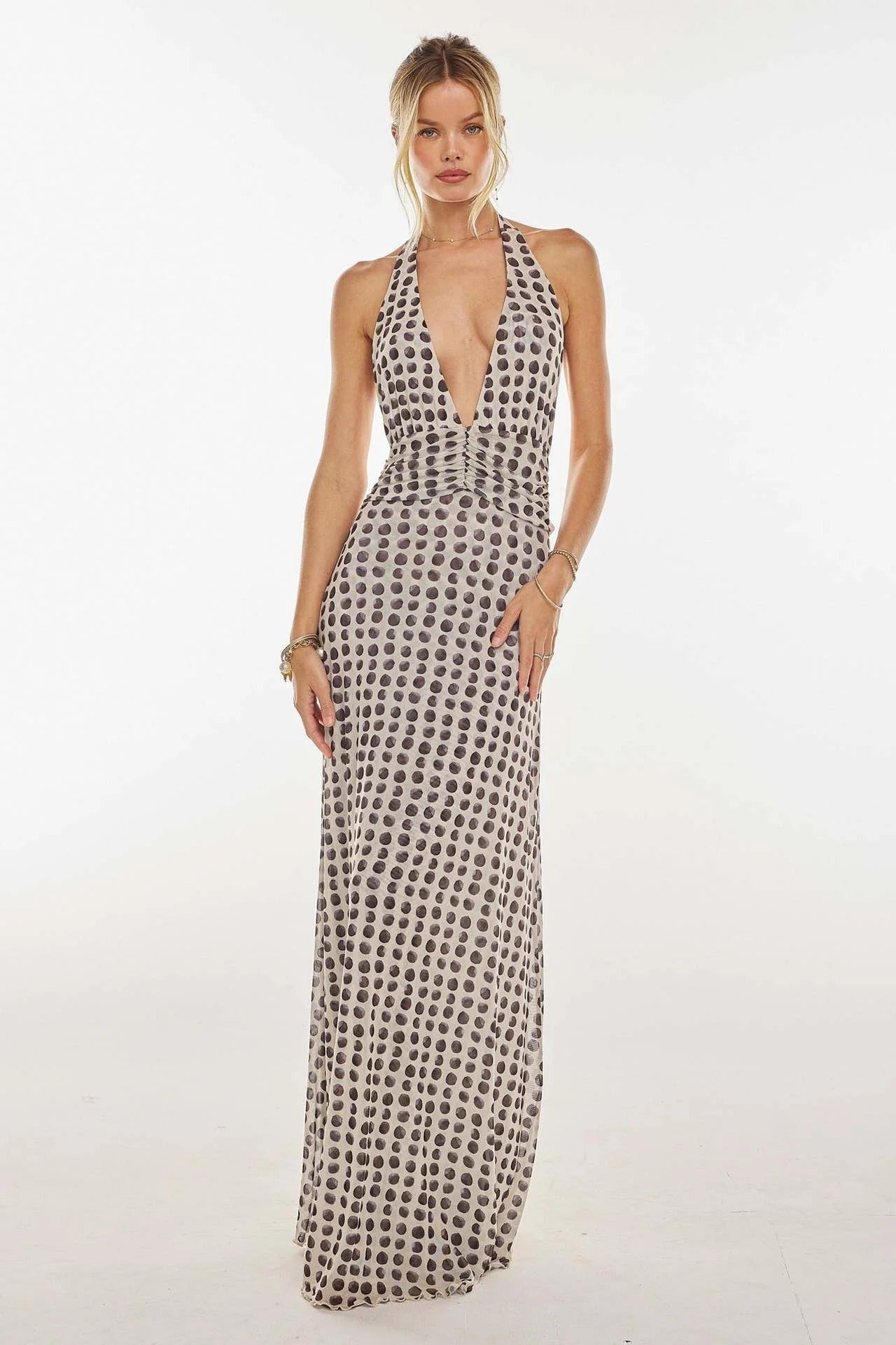 📦📦LAST DAY SAVE 49% ⏰Camoni Polka Dot Diary Maxi Dress