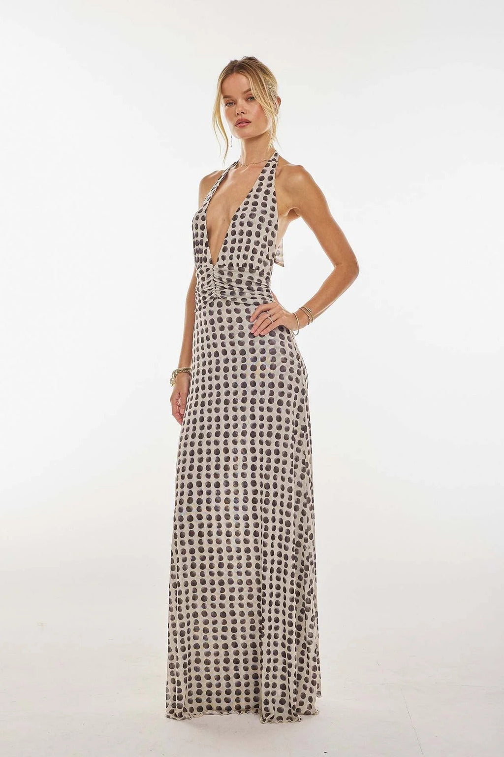 📦📦LAST DAY SAVE 49% ⏰Camoni Polka Dot Diary Maxi Dress