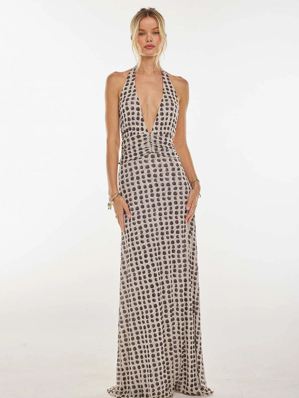 📦📦LAST DAY SAVE 49% ⏰Camoni Polka Dot Diary Maxi Dress