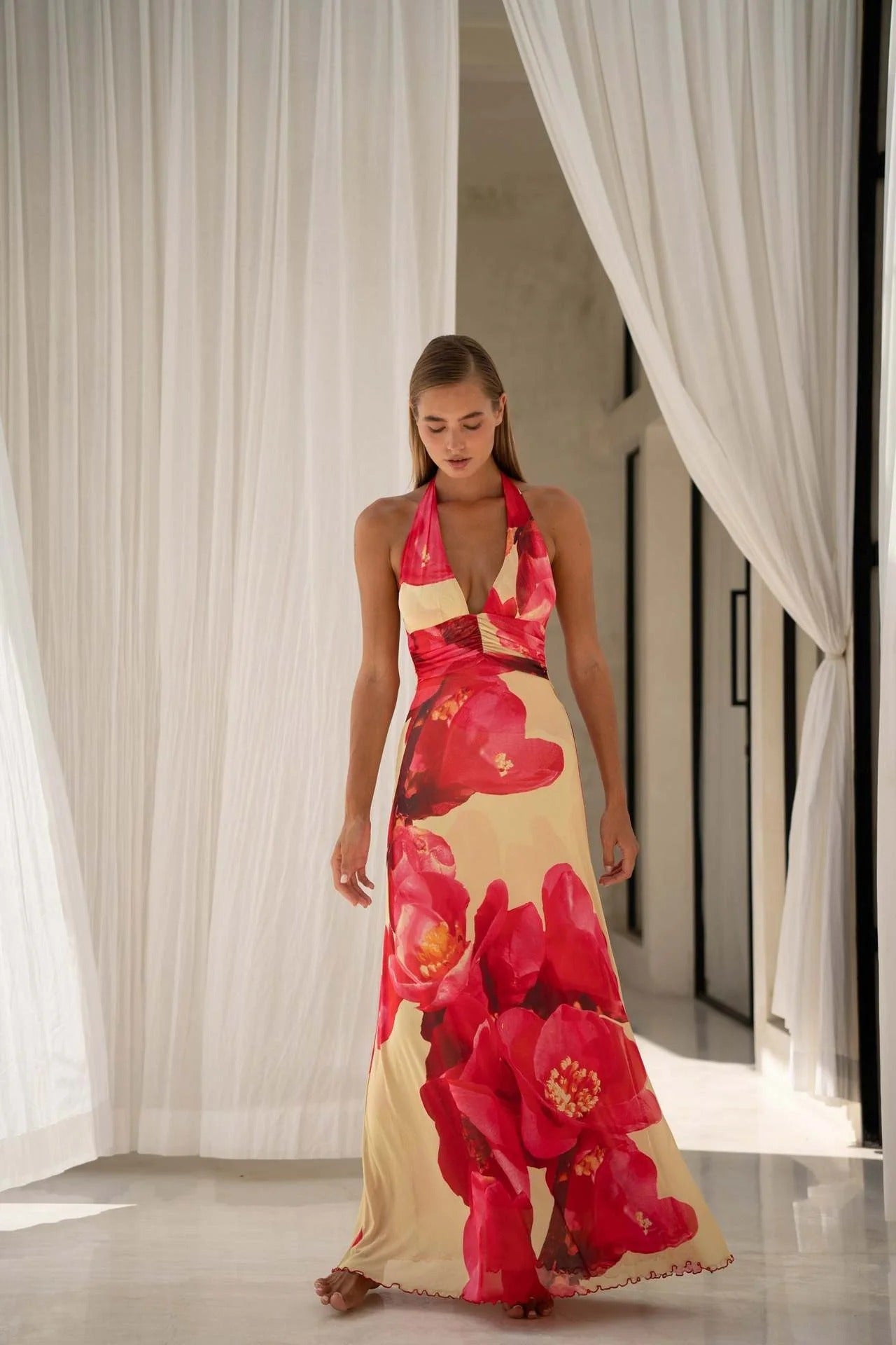 📦📦LAST DAY SAVE 49% ⏰Camoni Polka Dot Diary Maxi Dress