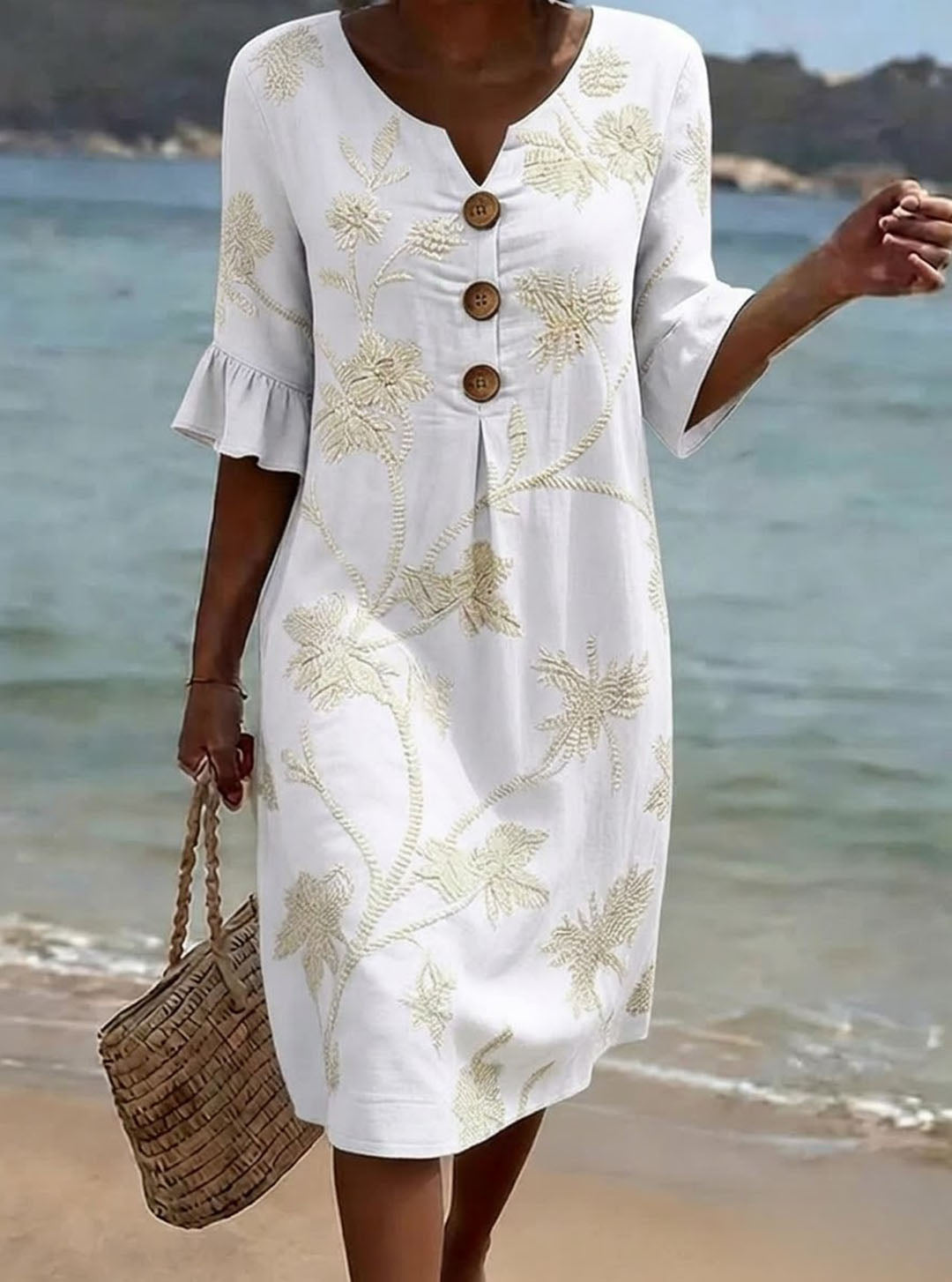 📦📦LAST DAY SAVE 49% ⏰Women's Floral Print Casual Cotton-Linen Dress