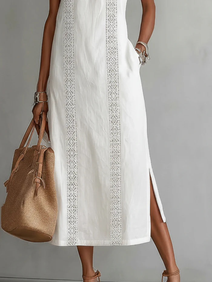📦📦LAST DAY SAVE 49% ⏰Retro Cozy Lace Minimalist Linen Dress