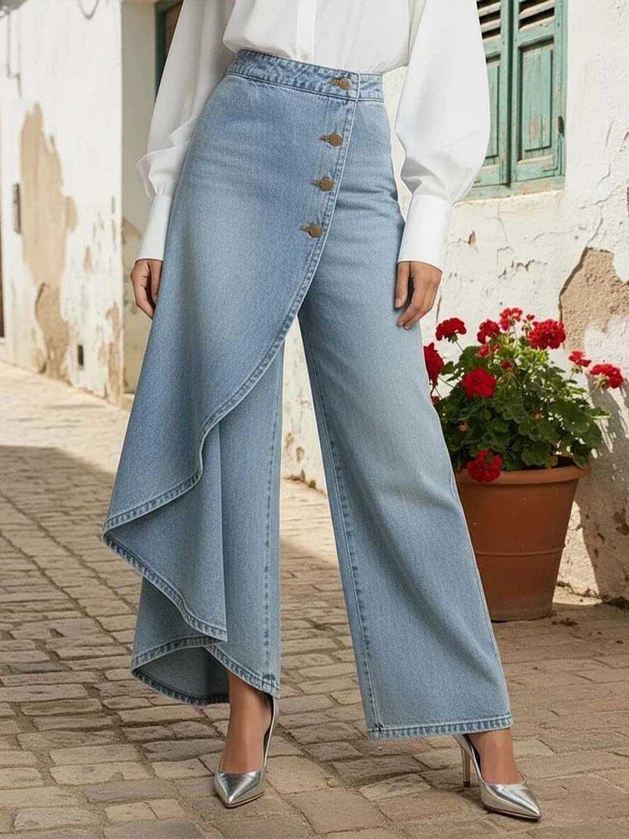 📦📦LAST DAY SAVE 49% ⏰Women's High-waisted Relaxed Fit Wide-leg Jeans With A Stylish Design.